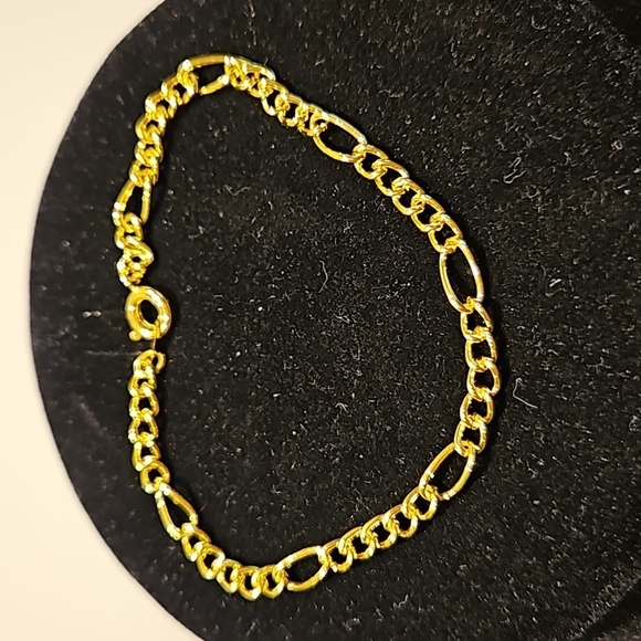 FIGARO CHAIN GOLDTONE 19 1/2" Necklace & 7" Matching Bracelet - Picture 2 of 6